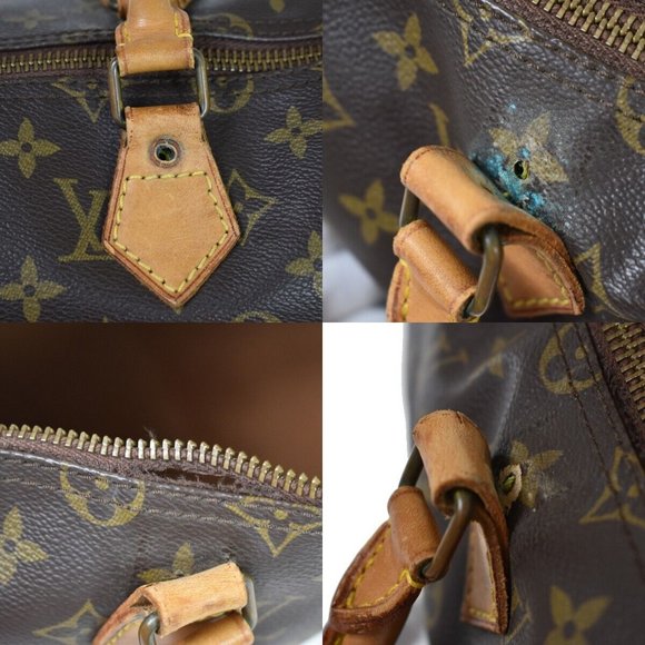 LOUIS VUITTON Speedy 35 Travel Hand Bag Monogram Leather Brown - Picture 12 of 16